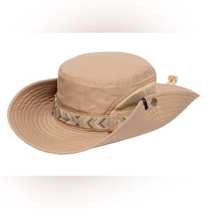 San Diego Hat CoMen's Floatable Wide Brim Sun Hat Jacquard Trim Khaki Fishing